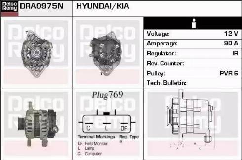 Remy DRA0975N - Генератор autocars.com.ua