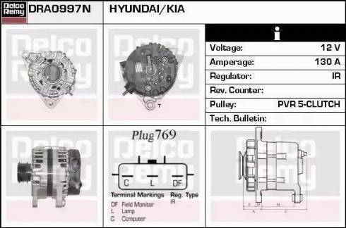 Remy DRA0997N - Генератор autocars.com.ua