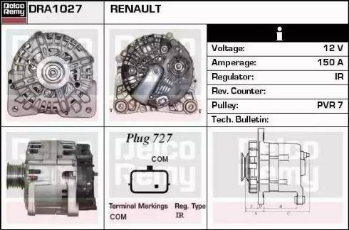 Remy DRA1027 - Генератор avtokuzovplus.com.ua