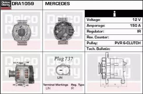 Remy DRA1059 - Генератор autocars.com.ua