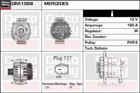 Remy DRA1068 - Генератор autocars.com.ua