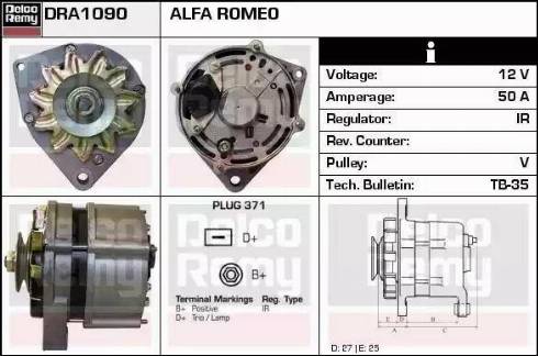 Remy DRA1090 - Генератор avtokuzovplus.com.ua