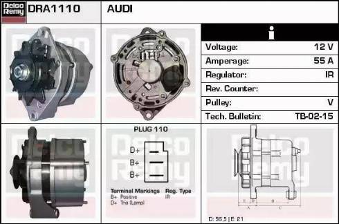 Remy DRA1110 - Генератор avtokuzovplus.com.ua