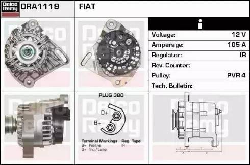 Remy DRA1119 - Генератор autocars.com.ua