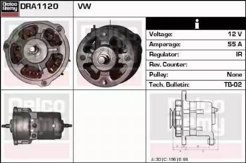 Remy DRA1120 - Генератор autocars.com.ua