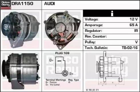 Remy DRA1150 - Генератор avtokuzovplus.com.ua