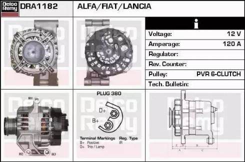 Remy DRA1182 - Генератор autocars.com.ua