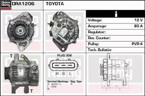 Remy DRA1206 - Генератор autocars.com.ua