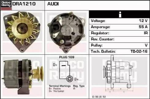 Remy DRA1210 - Генератор avtokuzovplus.com.ua