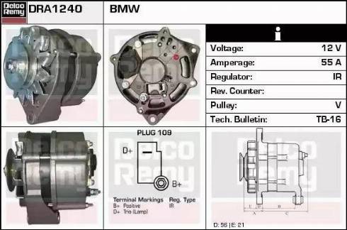 Remy DRA1240 - Генератор autocars.com.ua