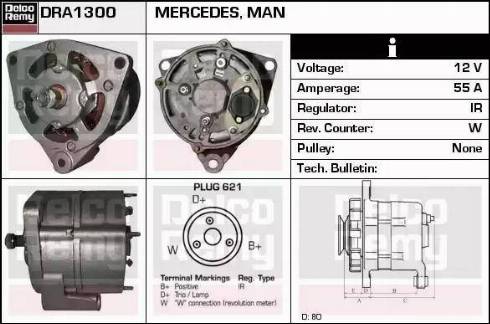 Remy DRA1300 - Генератор avtokuzovplus.com.ua