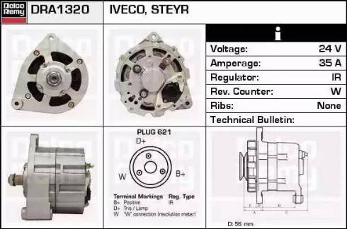 Remy DRA1320 - Генератор autocars.com.ua