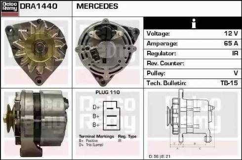 Remy DRA1440 - Генератор autocars.com.ua