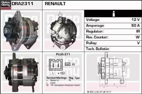 Remy DRA2311 - Генератор avtokuzovplus.com.ua