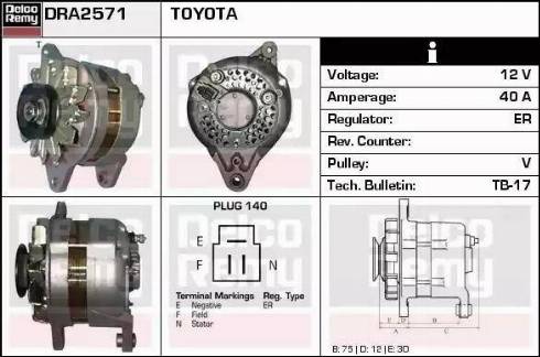 Remy DRA2571 - Генератор autocars.com.ua