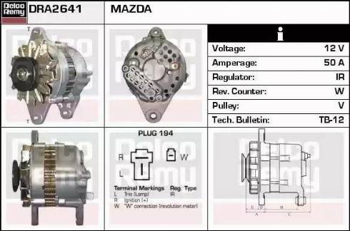 Remy DRA2641 - Генератор autocars.com.ua