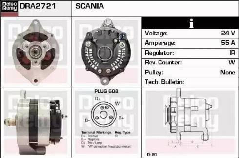 Remy DRA2721 - Генератор autocars.com.ua