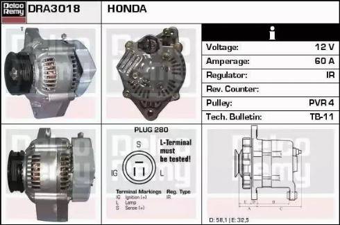 Remy DRA3018 - Генератор autocars.com.ua