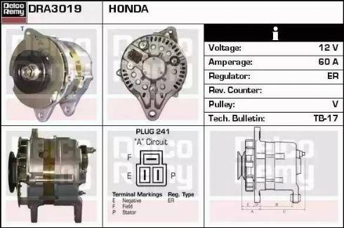 Remy DRA3019 - Генератор autocars.com.ua