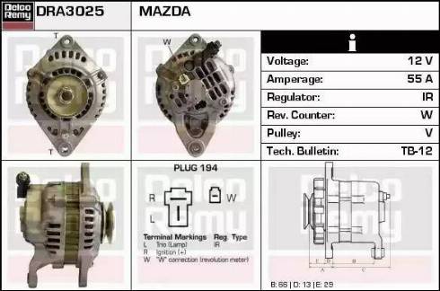 Remy DRA3025 - Генератор avtokuzovplus.com.ua