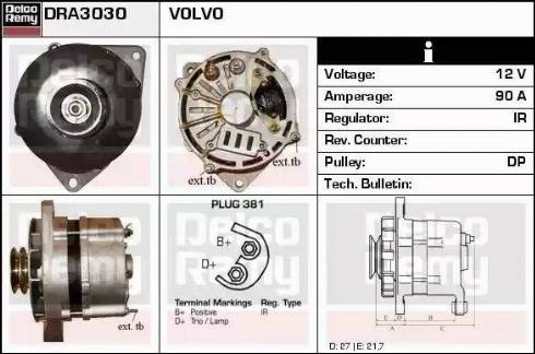 Remy DRA3030 - Генератор autocars.com.ua