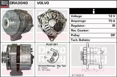 Remy DRA3040 - Генератор autocars.com.ua