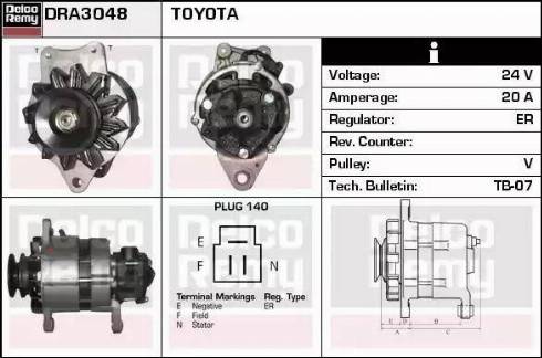 Remy DRA3048 - Генератор autocars.com.ua