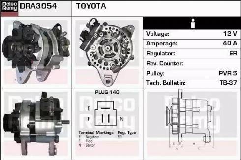 Remy DRA3054 - Генератор autocars.com.ua