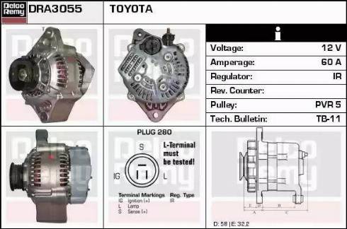 Remy DRA3055 - Генератор autocars.com.ua