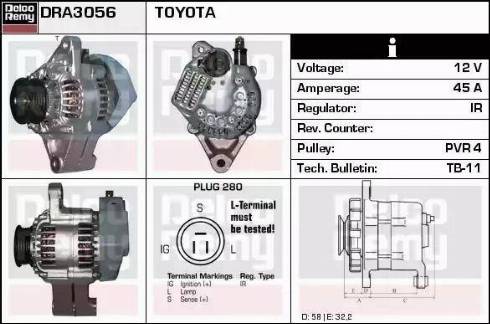 Remy DRA3056 - Генератор autocars.com.ua