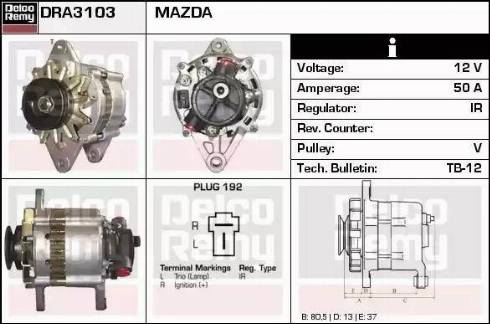 Remy DRA3103 - Генератор autocars.com.ua