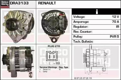 Remy DRA3133 - Генератор autocars.com.ua