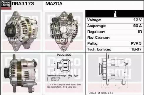 Remy DRA3173 - Генератор autocars.com.ua