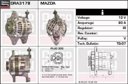 Remy DRA3178 - Генератор autocars.com.ua