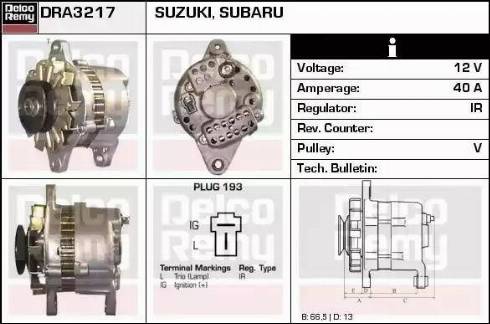 Remy DRA3217 - Генератор avtokuzovplus.com.ua