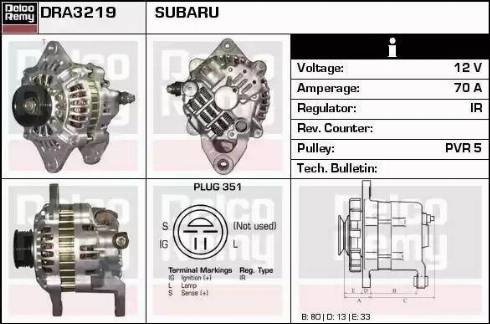 Remy DRA3219 - Генератор autocars.com.ua