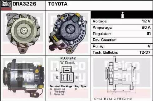 Remy DRA3226 - Генератор autocars.com.ua