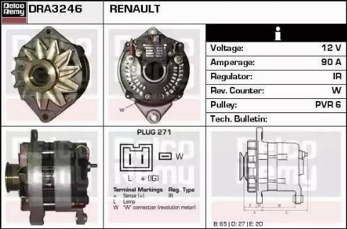 Remy DRA3246 - Генератор autocars.com.ua