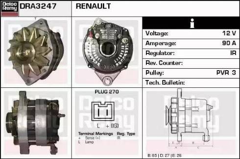 Remy DRA3247 - Генератор autocars.com.ua