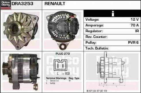 Remy DRA3253 - Генератор avtokuzovplus.com.ua