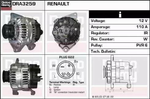 Remy DRA3259 - Генератор autocars.com.ua