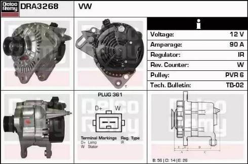 Remy DRA3268 - Генератор autocars.com.ua