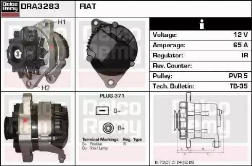 Remy DRA3283 - Генератор avtokuzovplus.com.ua