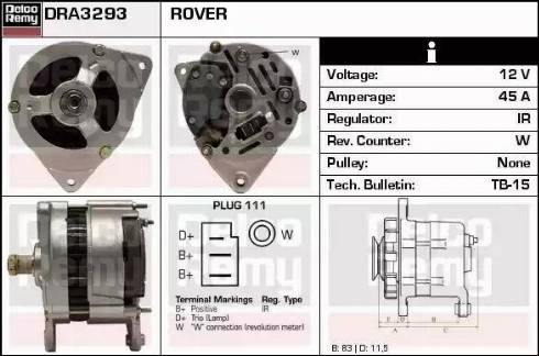 Remy DRA3293 - Генератор autocars.com.ua