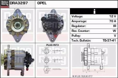 Remy DRA3297 - Генератор autocars.com.ua