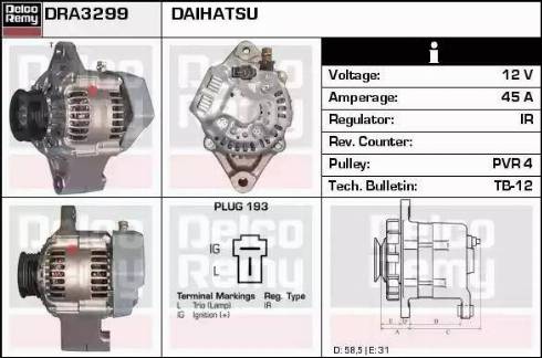 Remy DRA3299 - Генератор autocars.com.ua