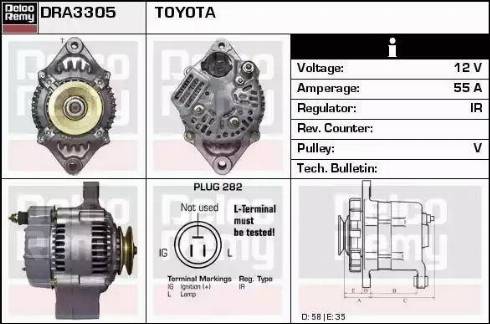 Remy DRA3305 - Генератор autocars.com.ua