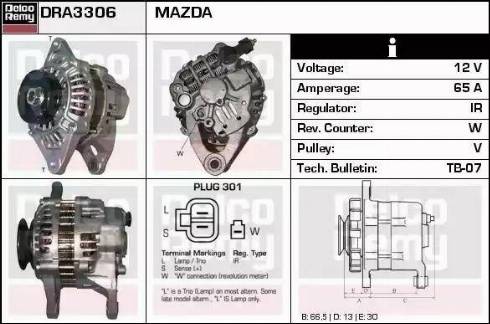 Remy DRA3306 - Генератор autocars.com.ua