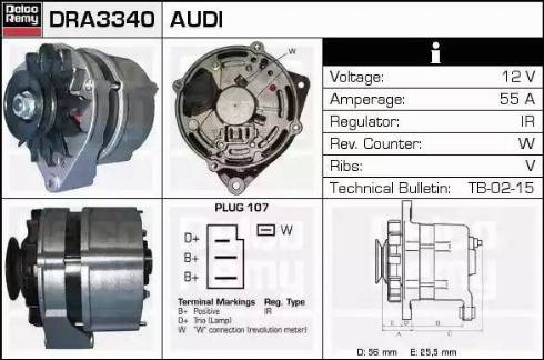 Remy DRA3340 - Генератор autocars.com.ua