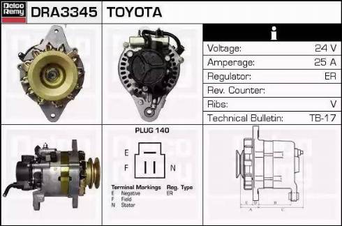 Remy DRA3345 - Генератор autocars.com.ua